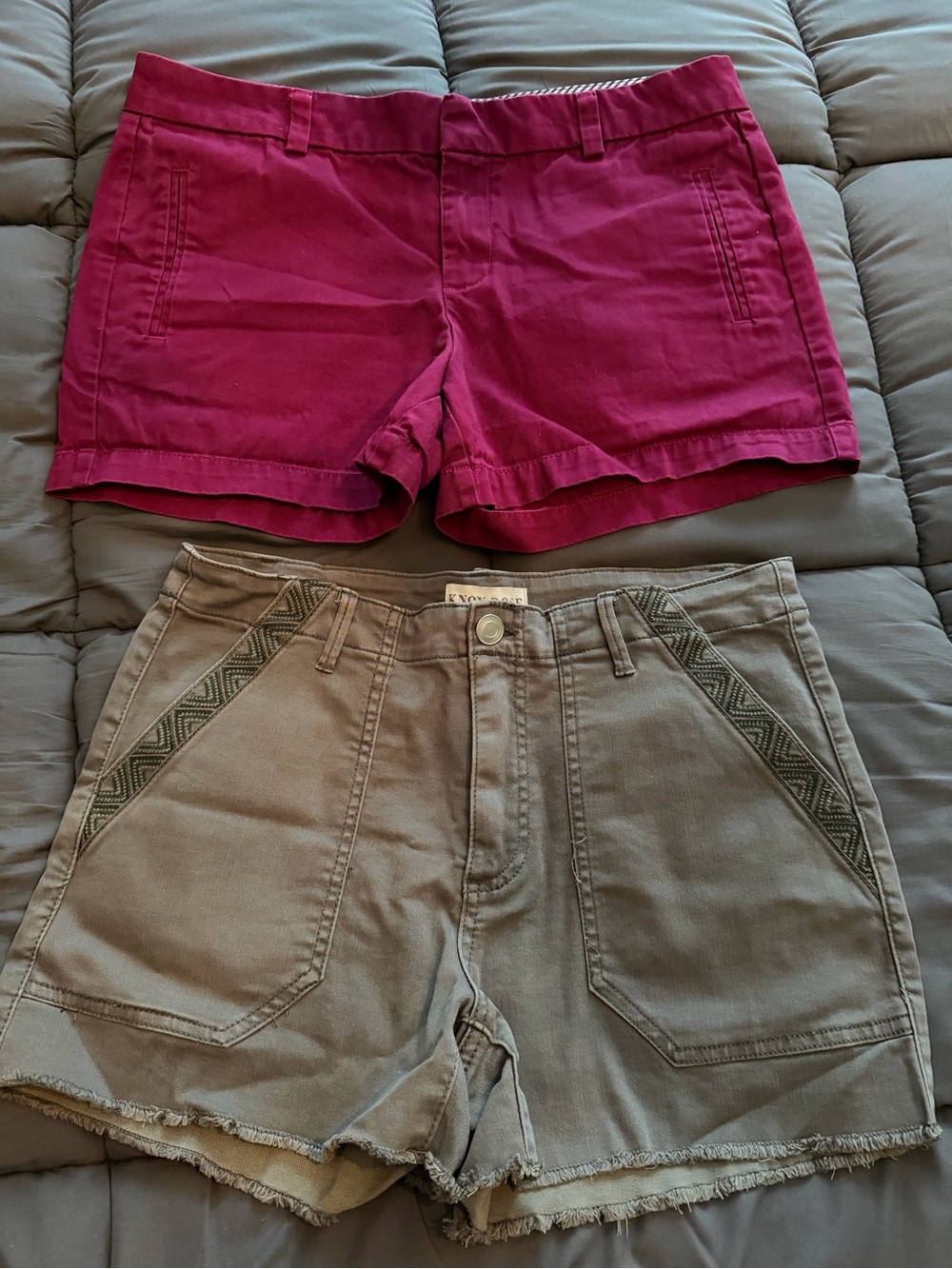 Knox Rose Olive and Stylus Magenta Women's Shorts Duo, Size 8